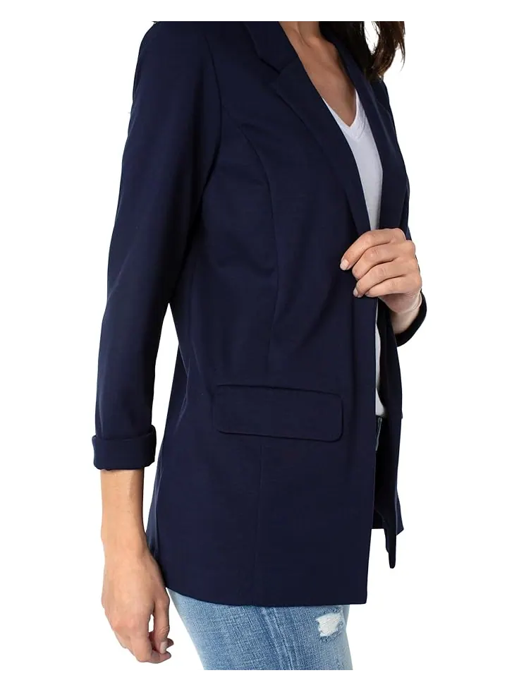 Блейзер Liverpool Los Angeles Petite Boyfriend Blazer with Princess Darts Super Stretch Ponte — изображение 3 из 3, синий