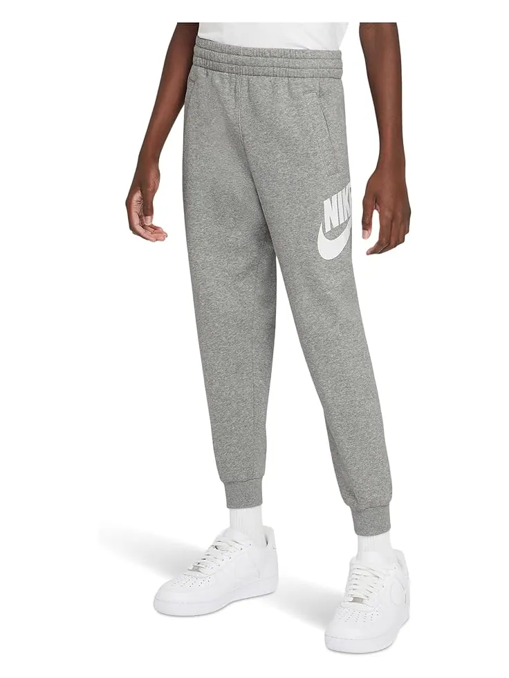 Брюки Nike Kids Club Fleece Joggers — изображение 1 из 5, темный серый/серый