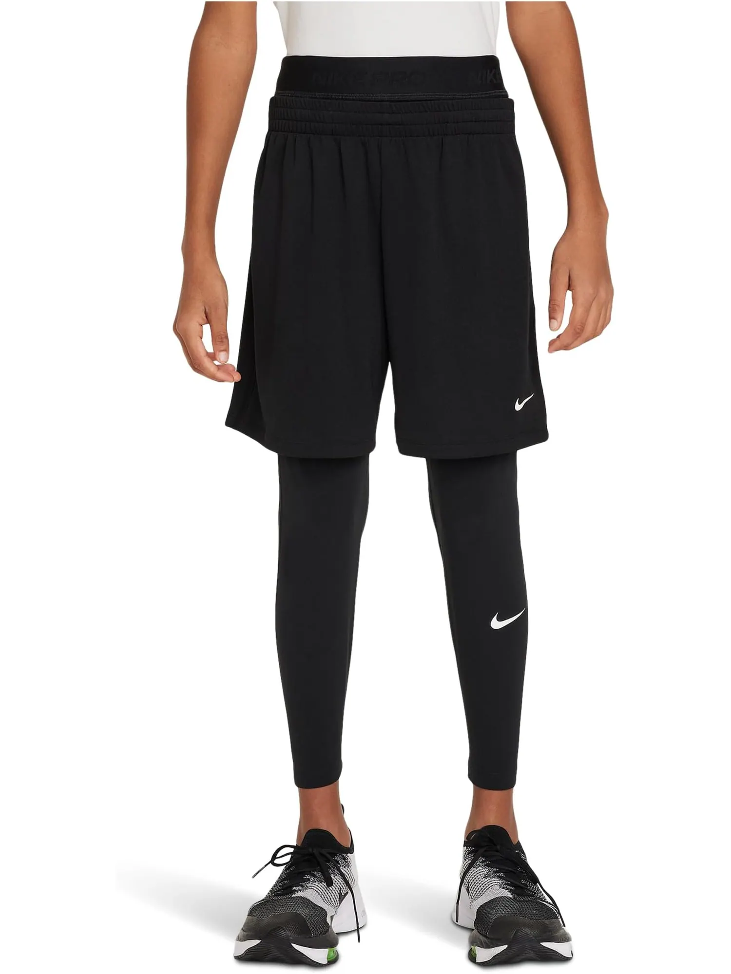 Брюки Nike Kids Pro Dri-fit Tights — изображение 1 из 4, черный/черный