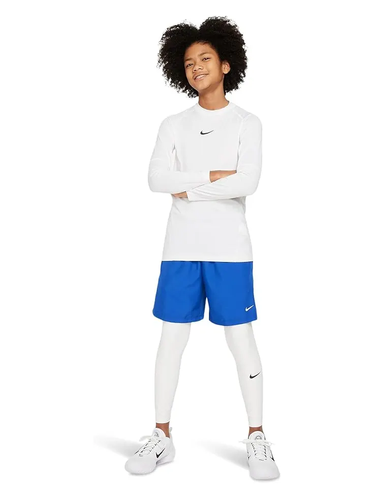 Брюки Nike Kids Pro Dri-fit Tights — изображение 4 из 4, белый/белый