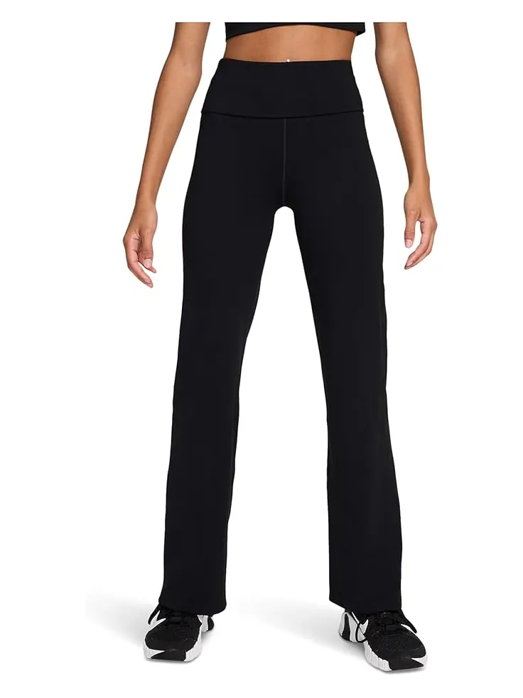 Брюки Nike One Dri-fit High-waisted Fold-over Pants — изображение 1 из 5, черный