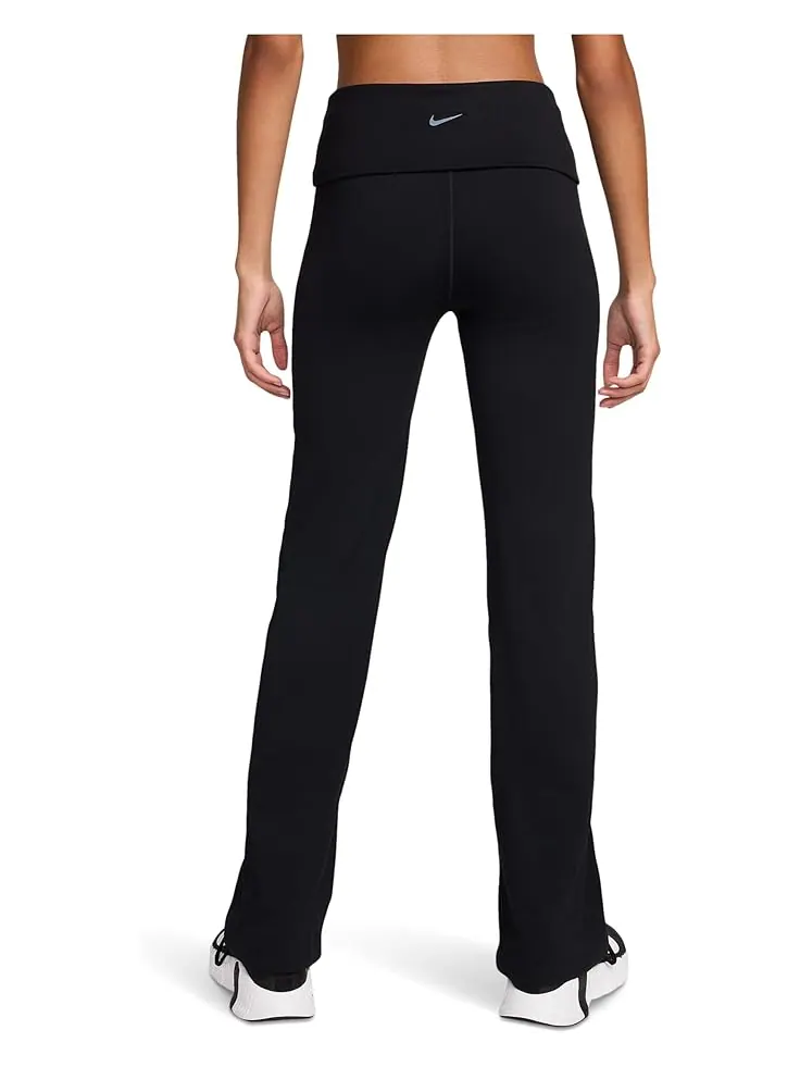 Брюки Nike One Dri-fit High-waisted Fold-over Pants — изображение 2 из 5, черный
