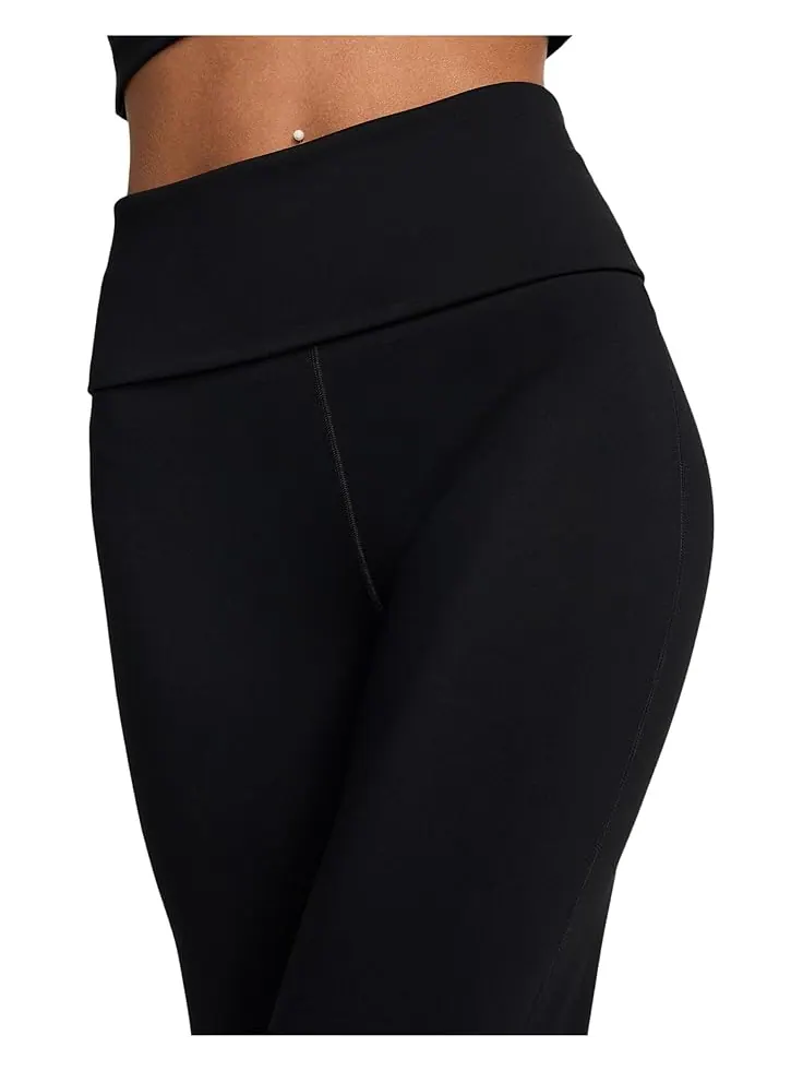 Брюки Nike One Dri-fit High-waisted Fold-over Pants — изображение 3 из 5, черный