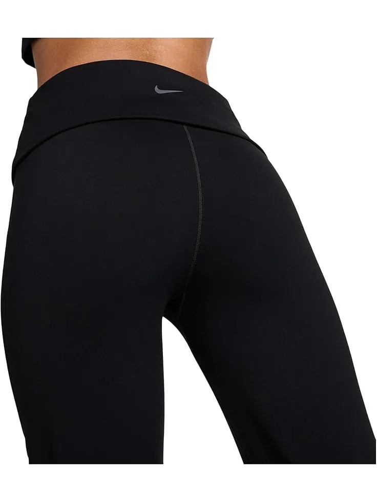 Брюки Nike One Dri-fit High-waisted Fold-over Pants — изображение 4 из 5, черный