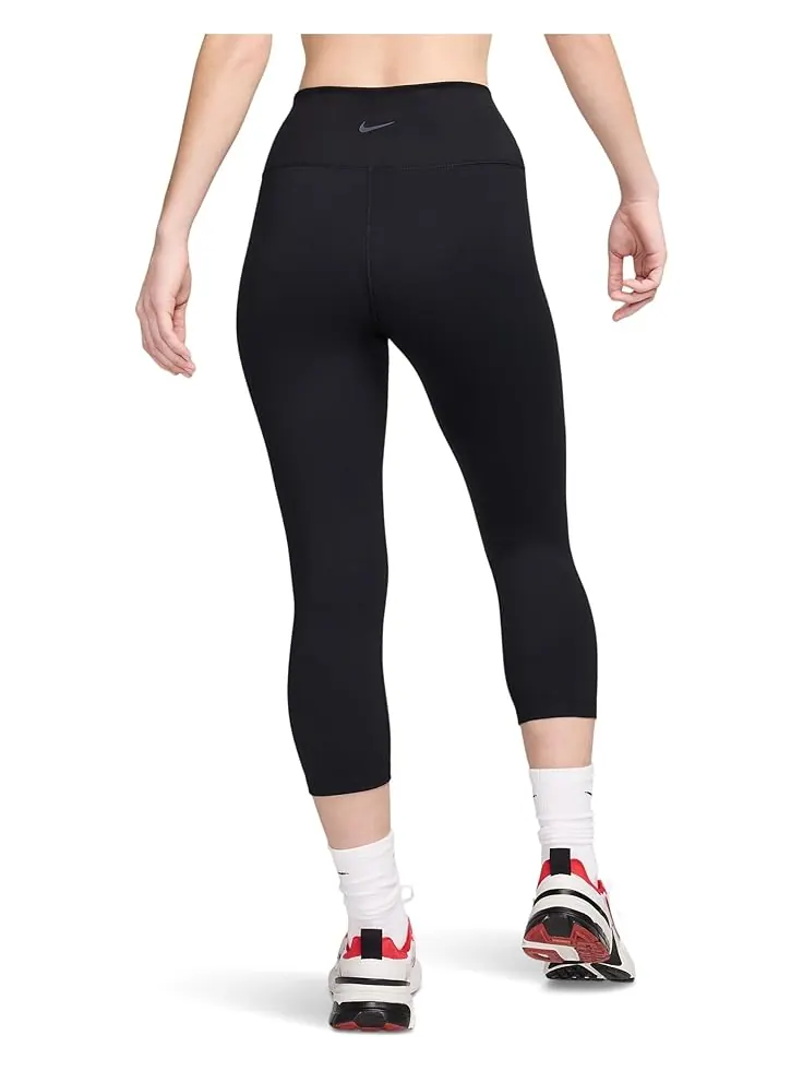 Брюки Nike One High-Waisted Crop Leggings — изображение 2 из 4, черный