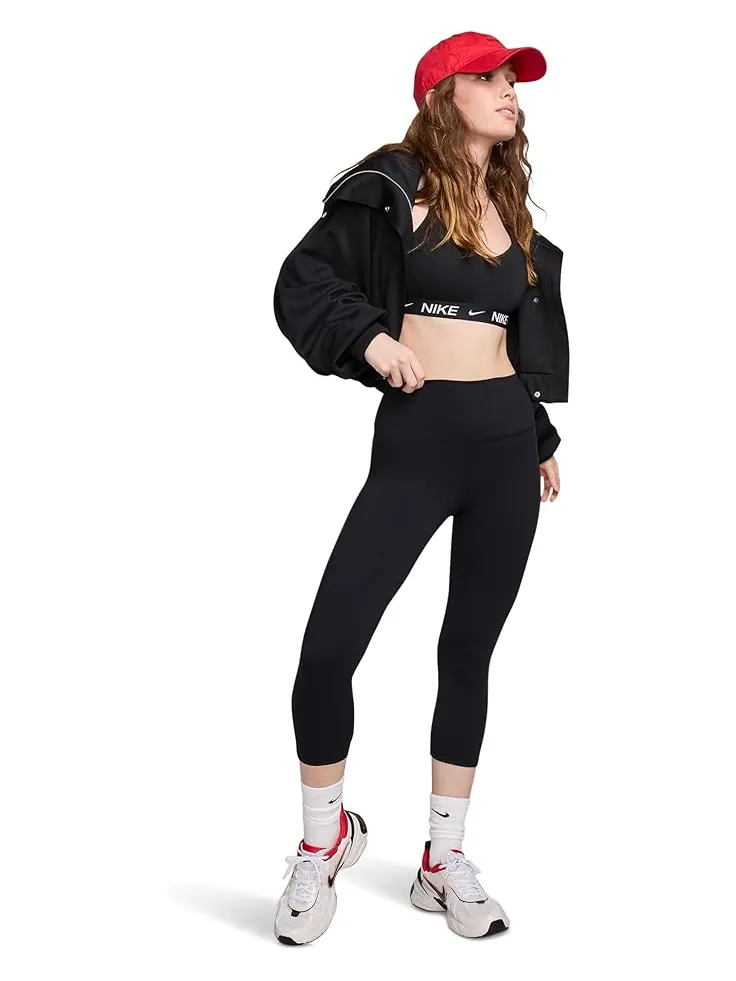 Брюки Nike One High-Waisted Crop Leggings — изображение 4 из 4, черный
