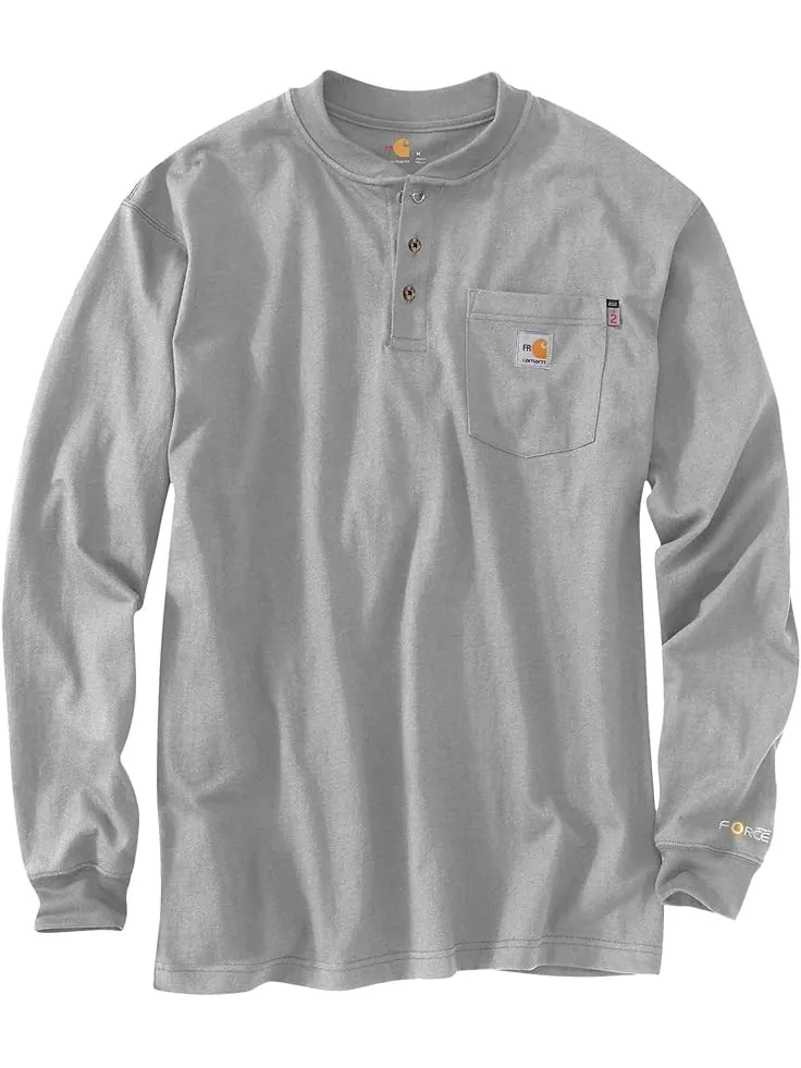 Лонгслив Carhartt Flame-Resistant Force Cotton Long — изображение 1 из 1, светлый серый
