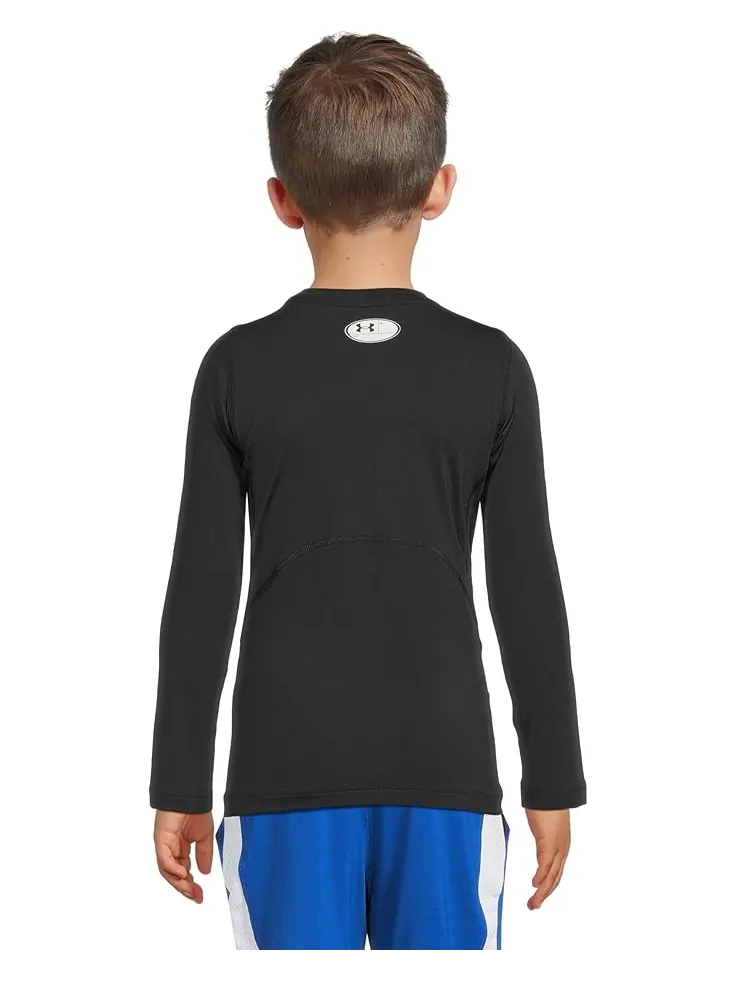 Лонгслив Under Armour Kids HeatGear Armour Long — изображение 2 из 4, черный/серый