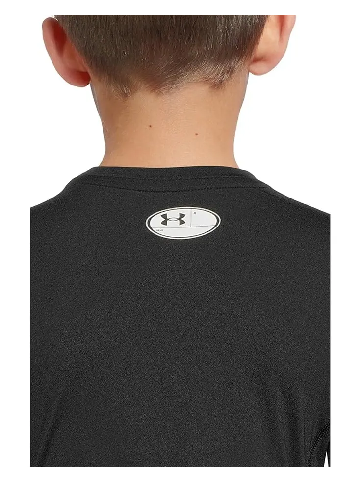 Лонгслив Under Armour Kids HeatGear Armour Long — изображение 3 из 4, черный/серый