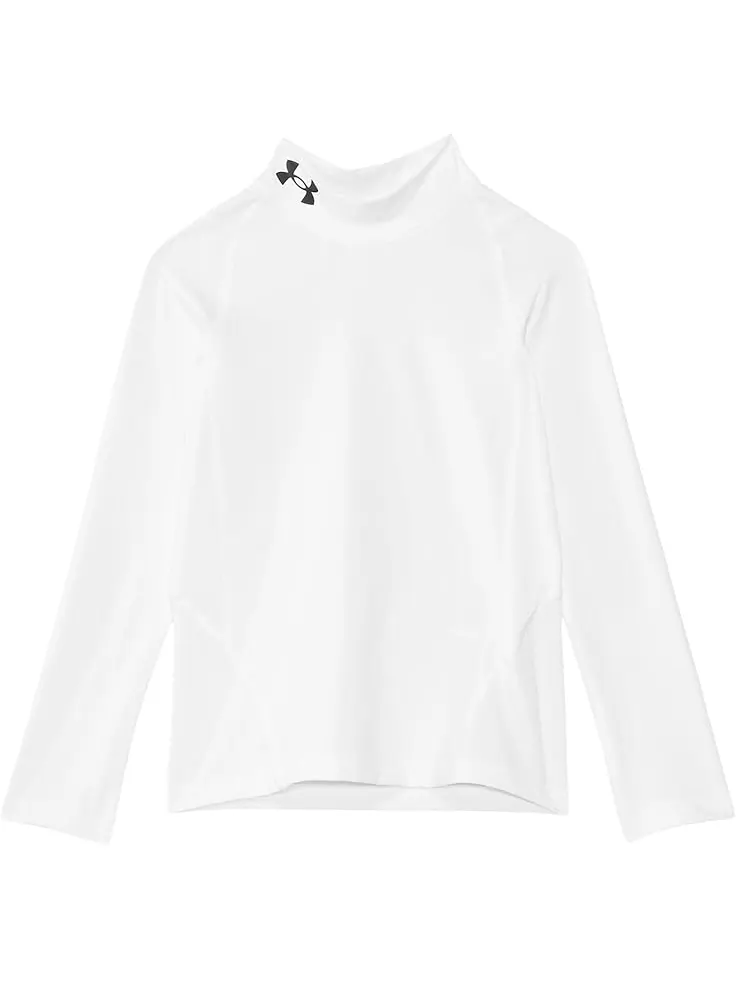 Лонгслив Under Armour Kids HeatGear Armour Mock Long — изображение 1 из 1, белый/черный