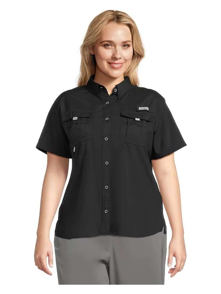 Рубашка Columbia Plus Size Bahama II Short — изображение 1 из 5, черный