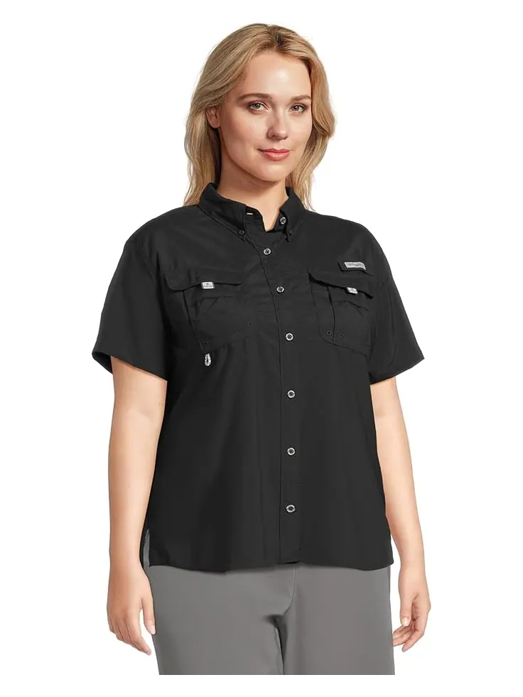 Рубашка Columbia Plus Size Bahama II Short — изображение 2 из 5, черный
