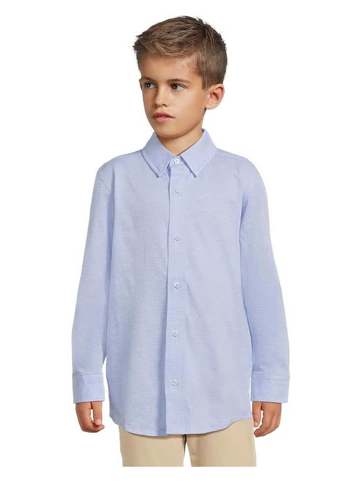 Рубашка Johnston & Murphy Kids Boys Xc Flex Stretch Long-sleeve Shirt — изображение 1 из 3, синий