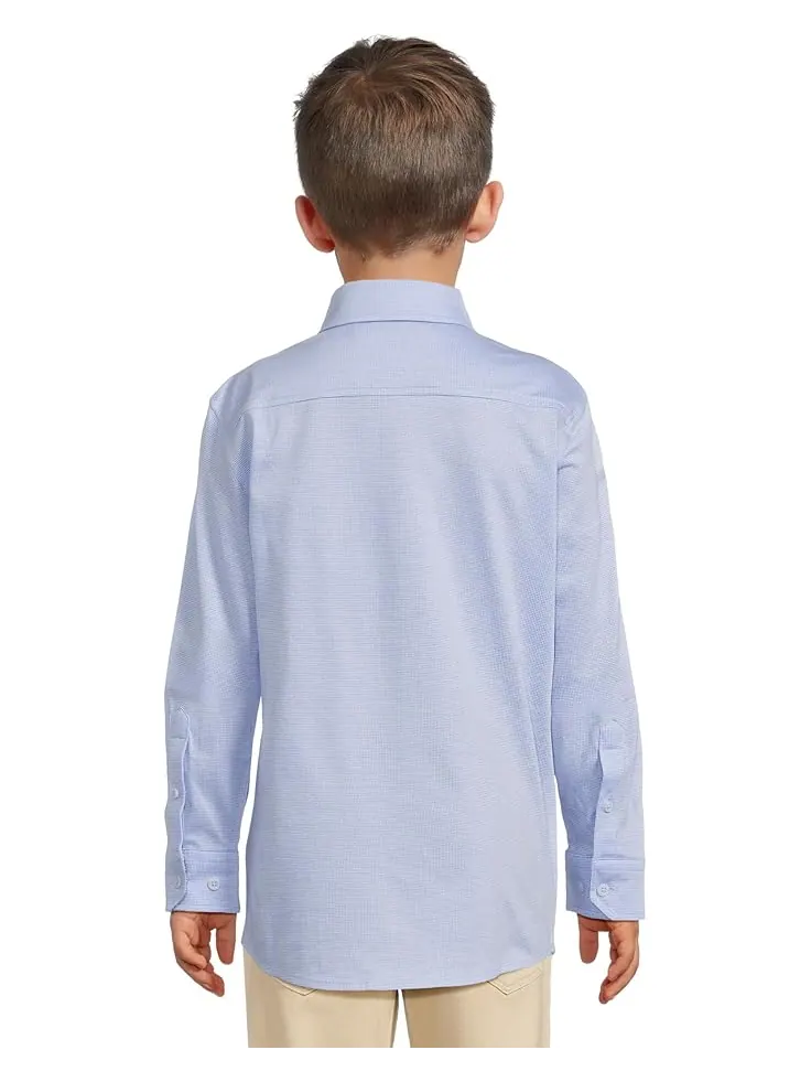 Рубашка Johnston & Murphy Kids Boys Xc Flex Stretch Long-sleeve Shirt — изображение 2 из 3, синий