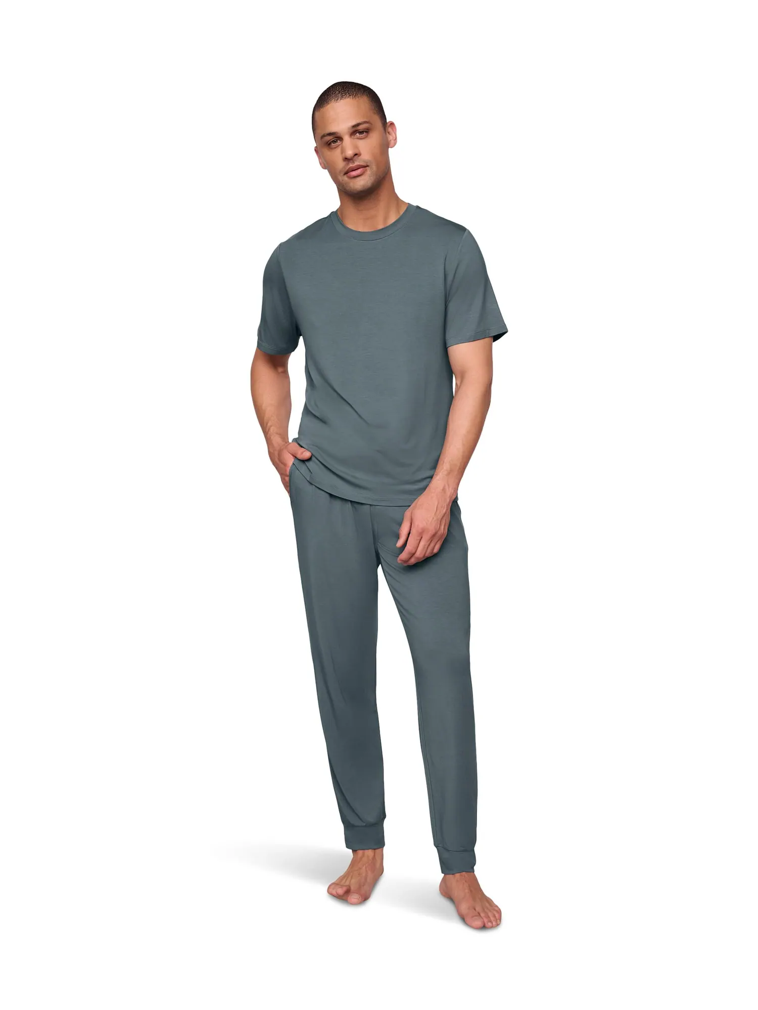 Пижама Eberjey Henry Short Sleeve Pant Pj Set — изображение 1 из 2, синий