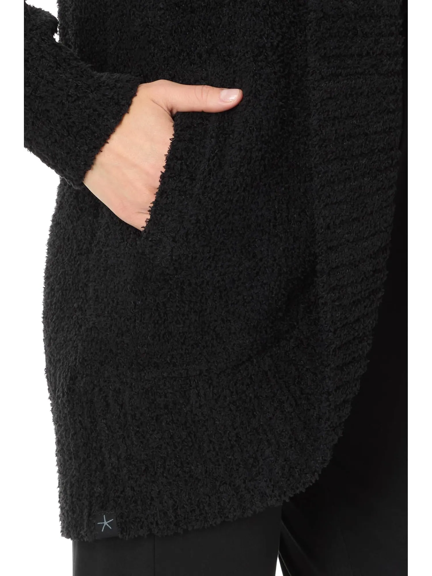 Кардиган Barefoot Dreams CozyChic Chenille Shawl Cardigan — изображение 3 из 4, черный