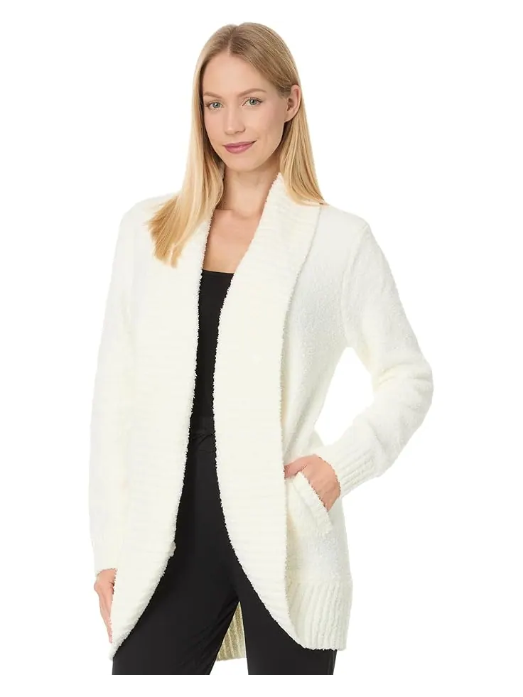 Свитер Barefoot Dreams CozyChic Chenille Shawl Cardigan — изображение 1 из 4, серебристый
