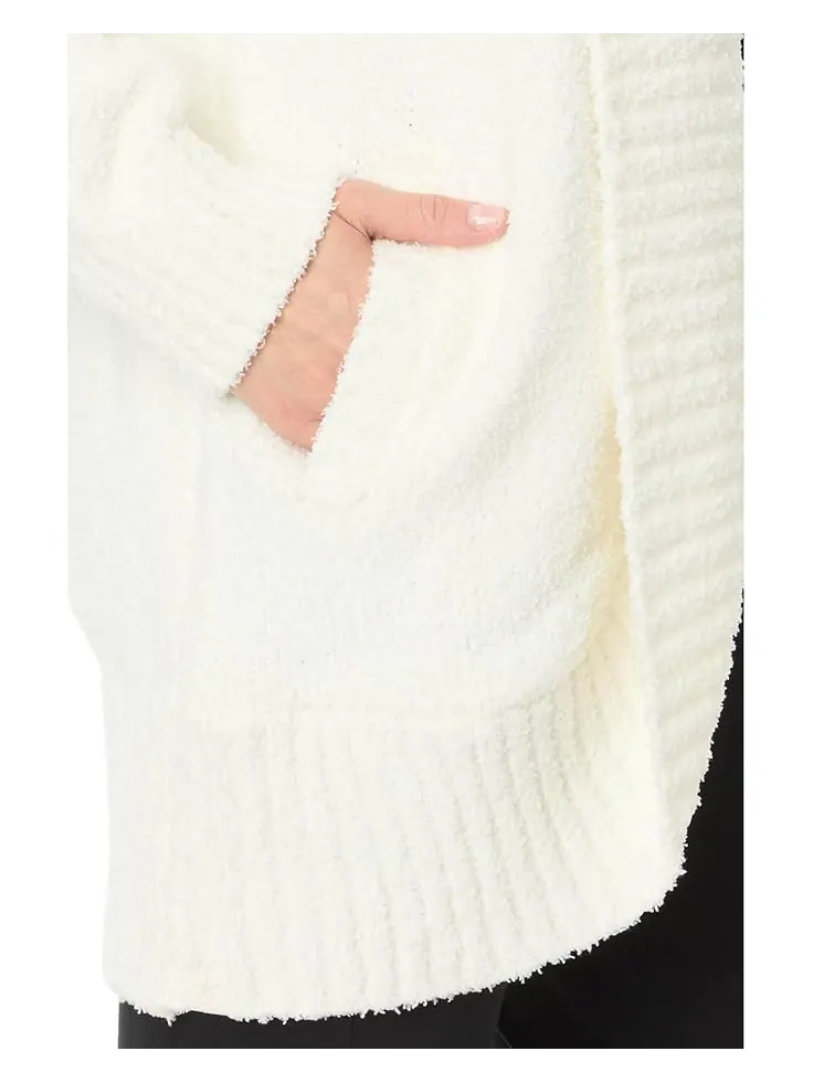Свитер Barefoot Dreams CozyChic Chenille Shawl Cardigan — изображение 3 из 4, серебристый
