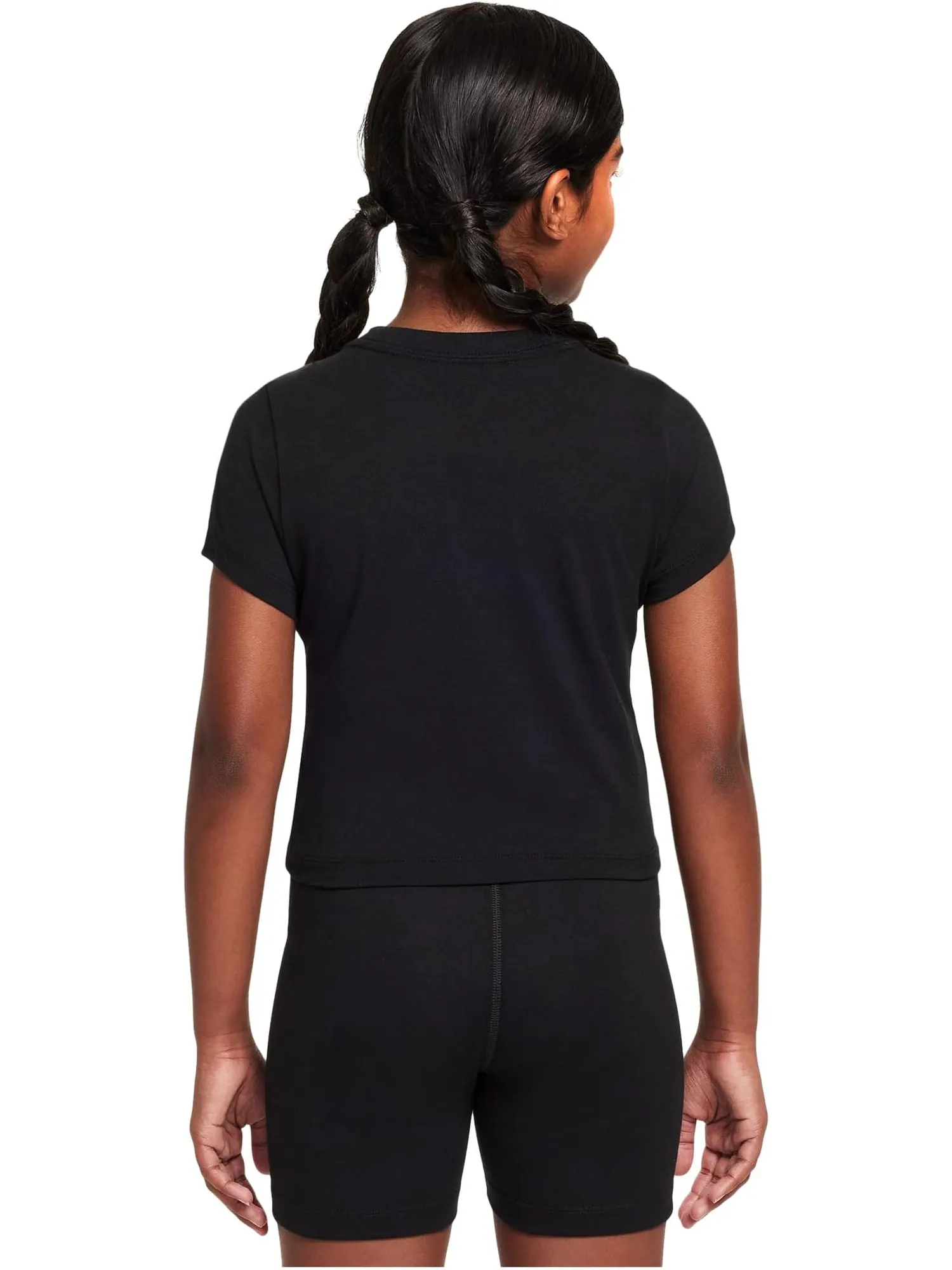 Футболка Nike Kids Sportswear Cropped T-shirt — изображение 2 из 4, черный