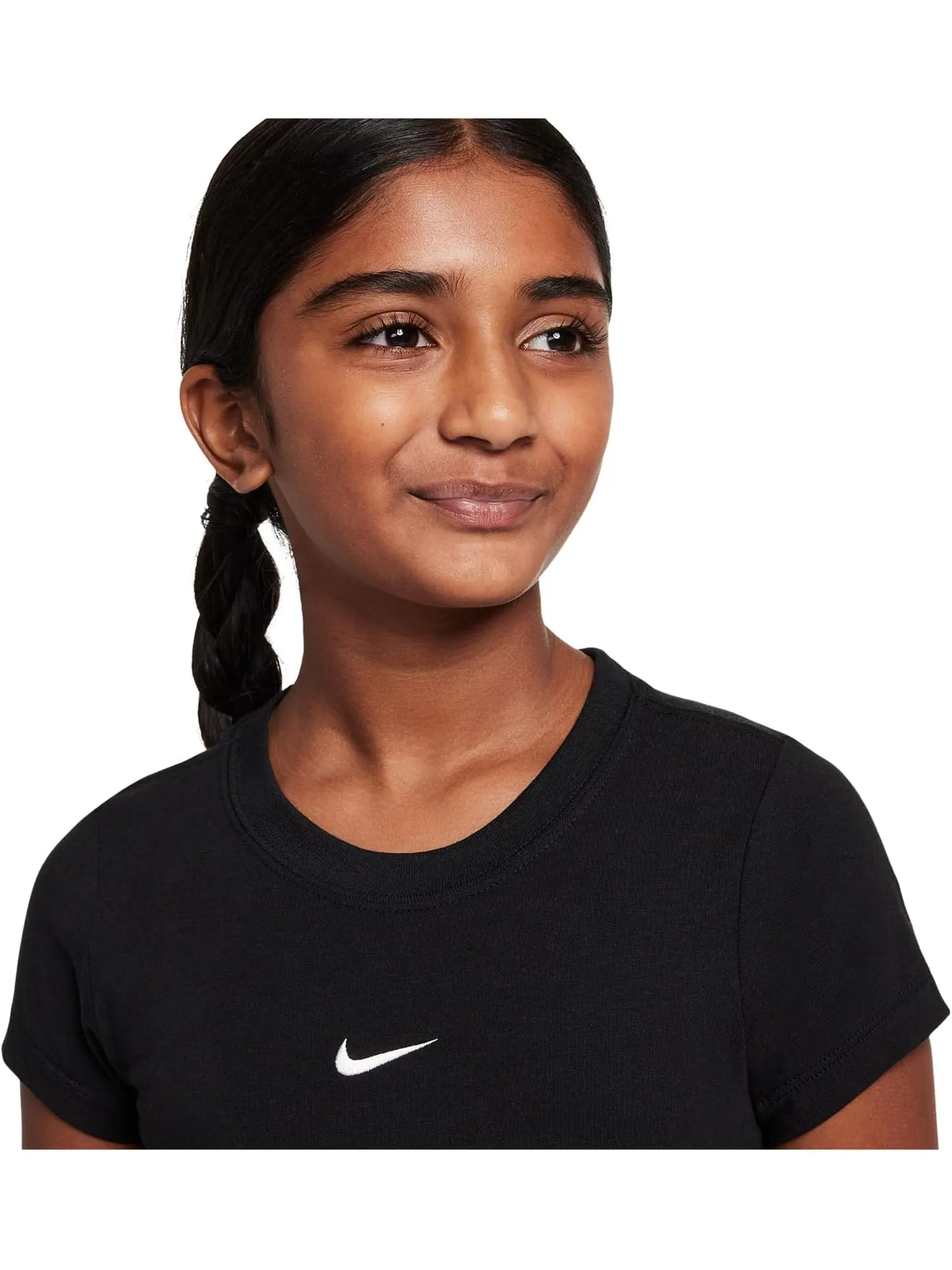 Футболка Nike Kids Sportswear Cropped T-shirt — изображение 3 из 4, черный