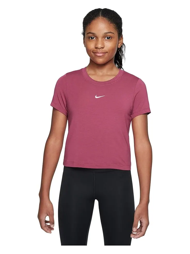 Футболка Nike Kids Sportswear Cropped T-shirt — изображение 1 из 3, свекольный красный