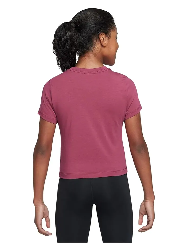 Футболка Nike Kids Sportswear Cropped T-shirt — изображение 2 из 3, свекольный красный