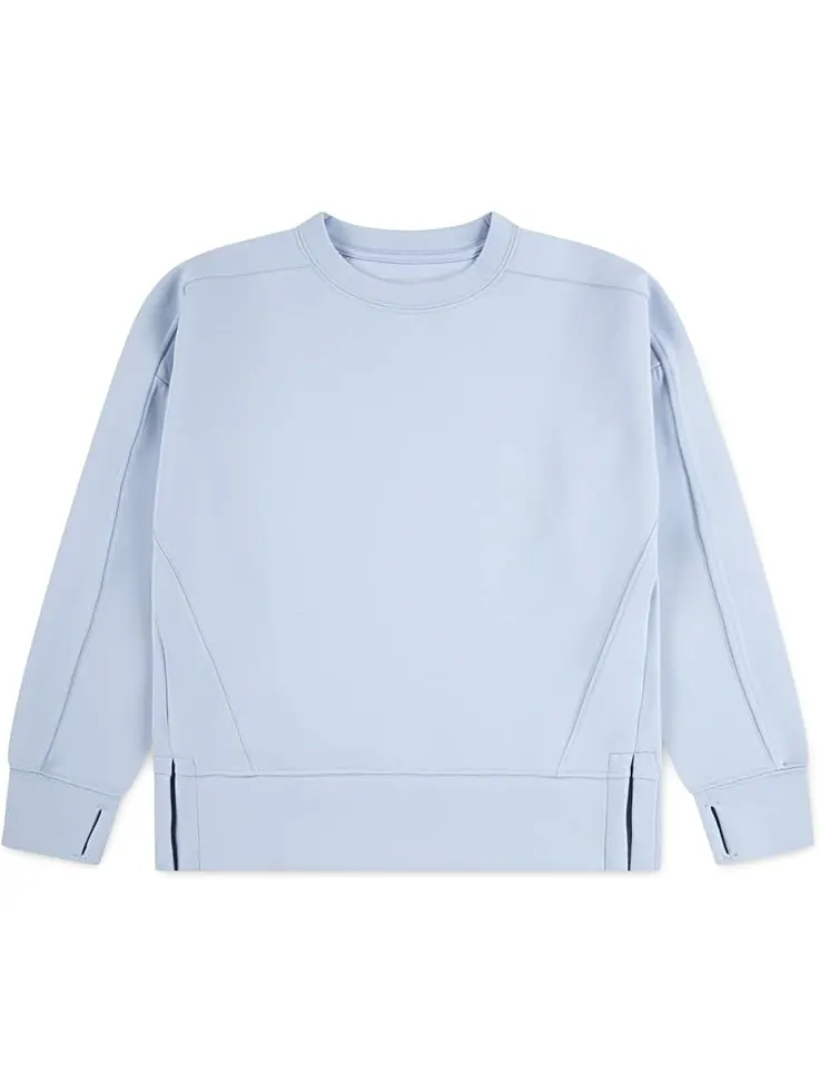Толстовка abercrombie kids Ypb Neoknit Crew Sweatshirt — изображение 1 из 2, голубой
