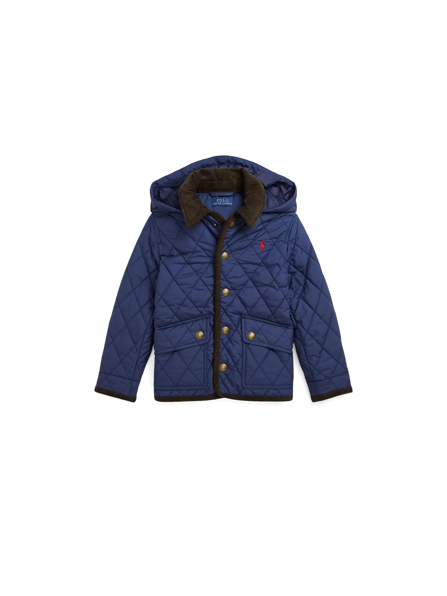 Куртка Polo Ralph Lauren Kids Hooded Barn Jacket — изображение 1 из 4, темно-синий