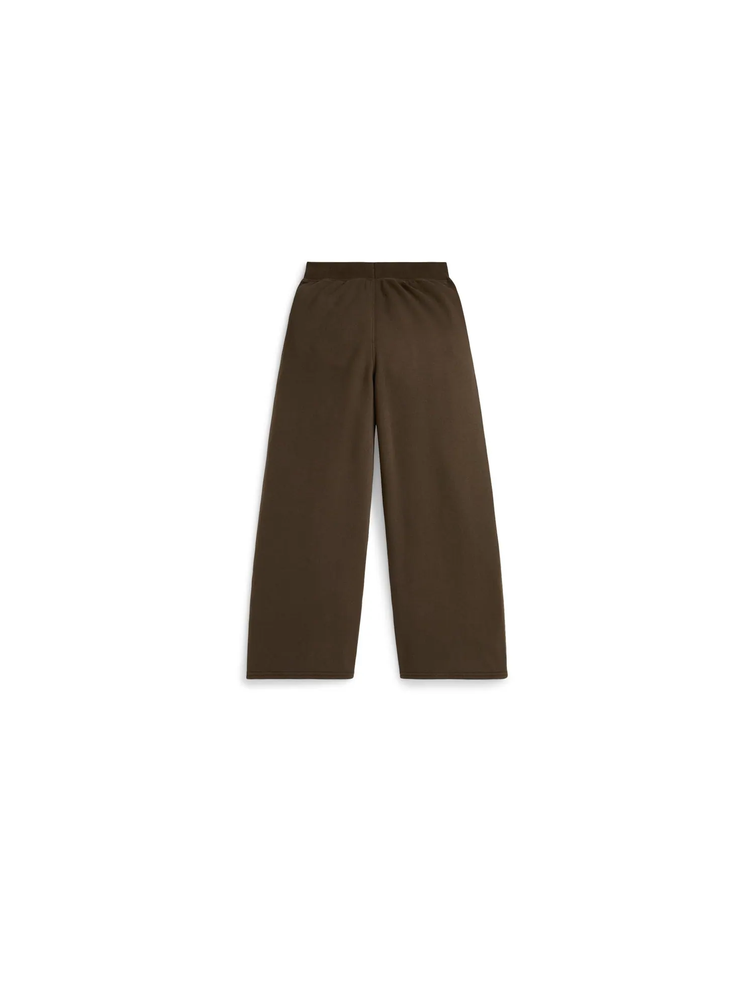 Брюки Polo Ralph Lauren Kids Logo Crest Fleece Wide-Leg Pants — изображение 2 из 2, коричневый