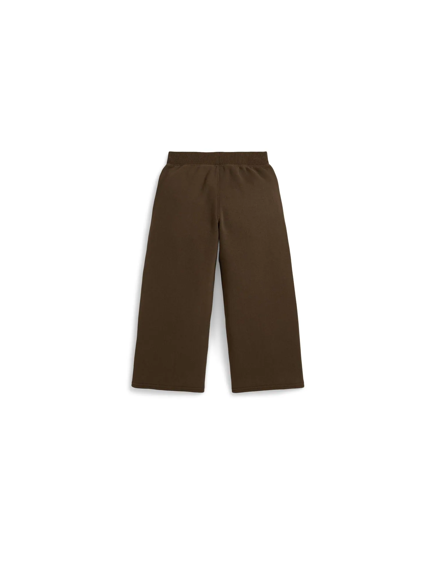 Брюки Polo Ralph Lauren Kids Logo Crest Fleece Wide-Leg Pants — изображение 2 из 2, коричневый