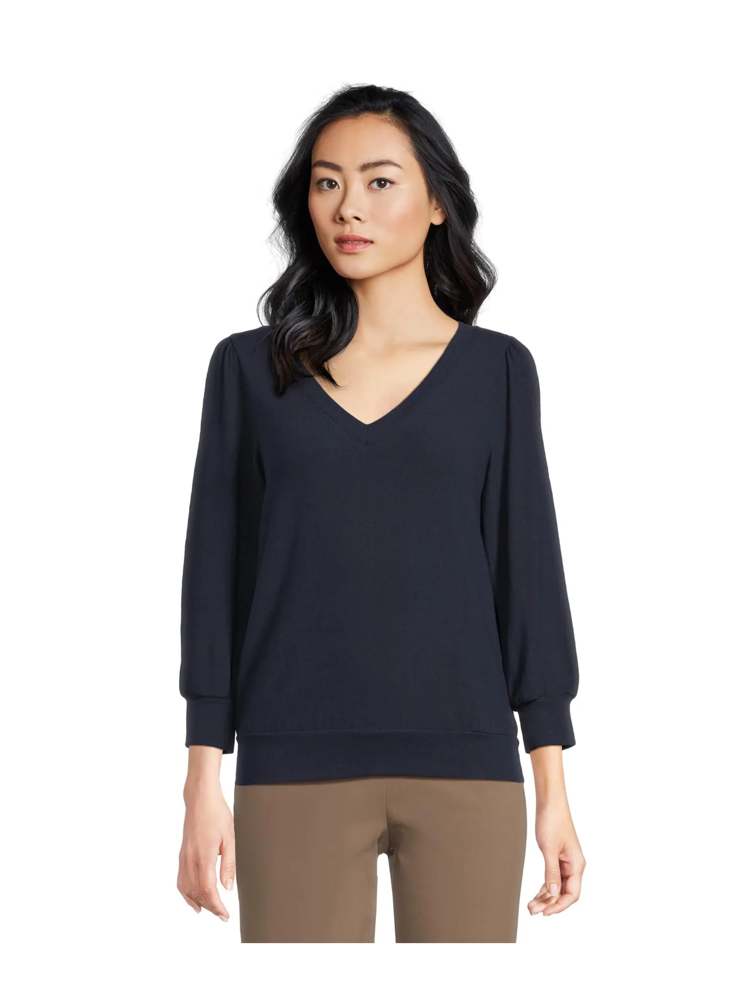 Толстовка Michael Stars Gabriella V-Neck 3/4 Sleeve Sweatshirt