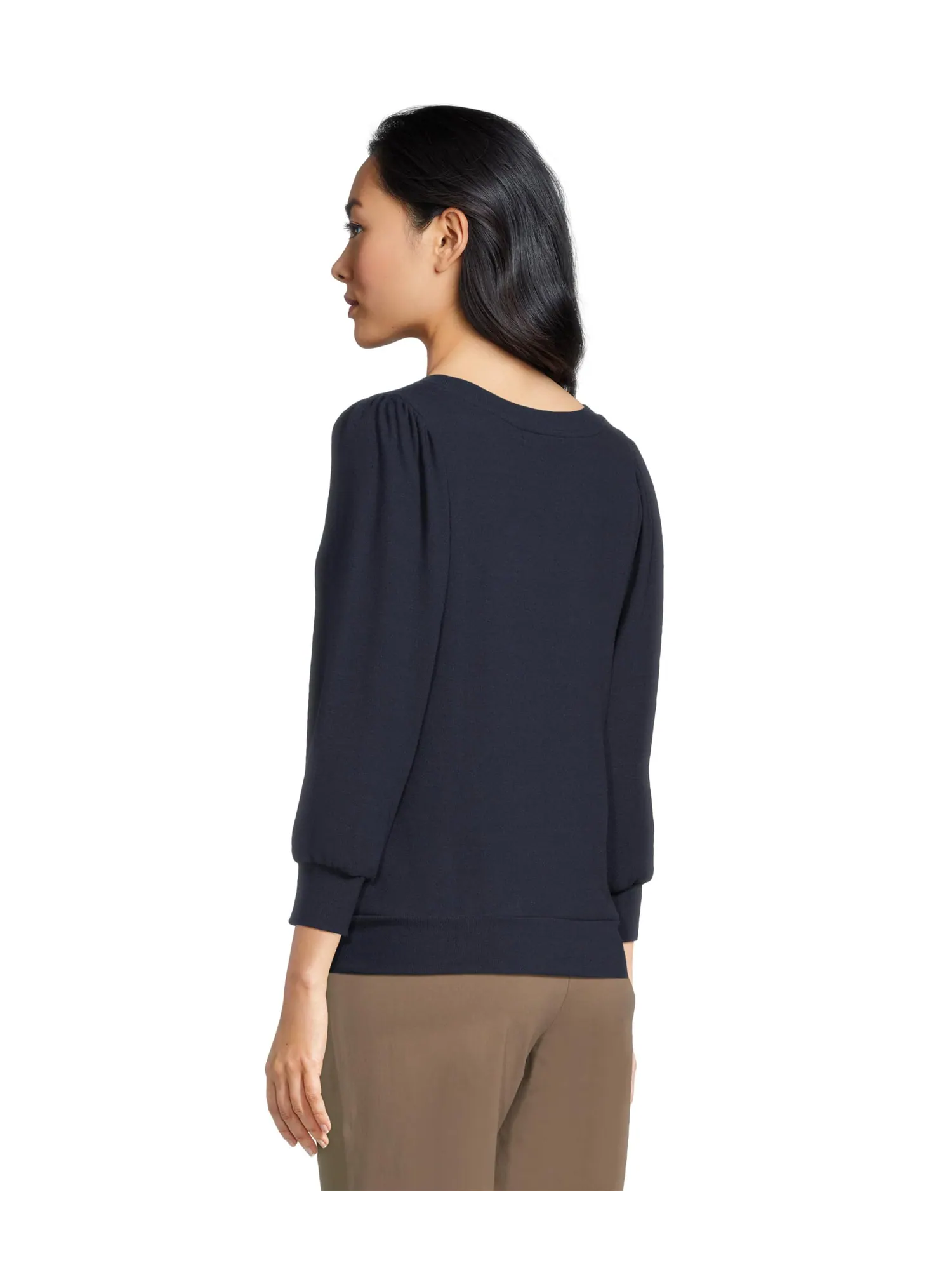 Толстовка Michael Stars Gabriella V-Neck 3/4 Sleeve Sweatshirt — изображение 3 из 5, ночной