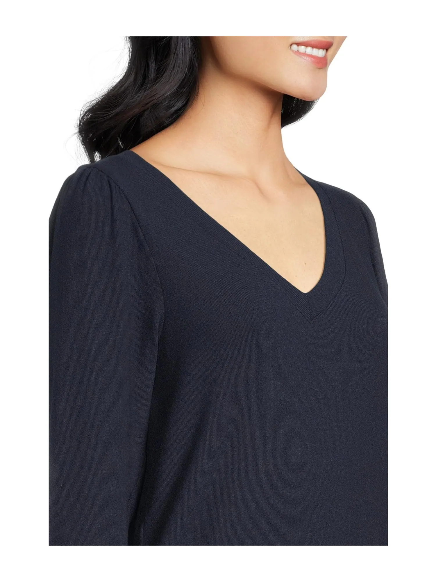 Толстовка Michael Stars Gabriella V-Neck 3/4 Sleeve Sweatshirt — изображение 4 из 5, ночной