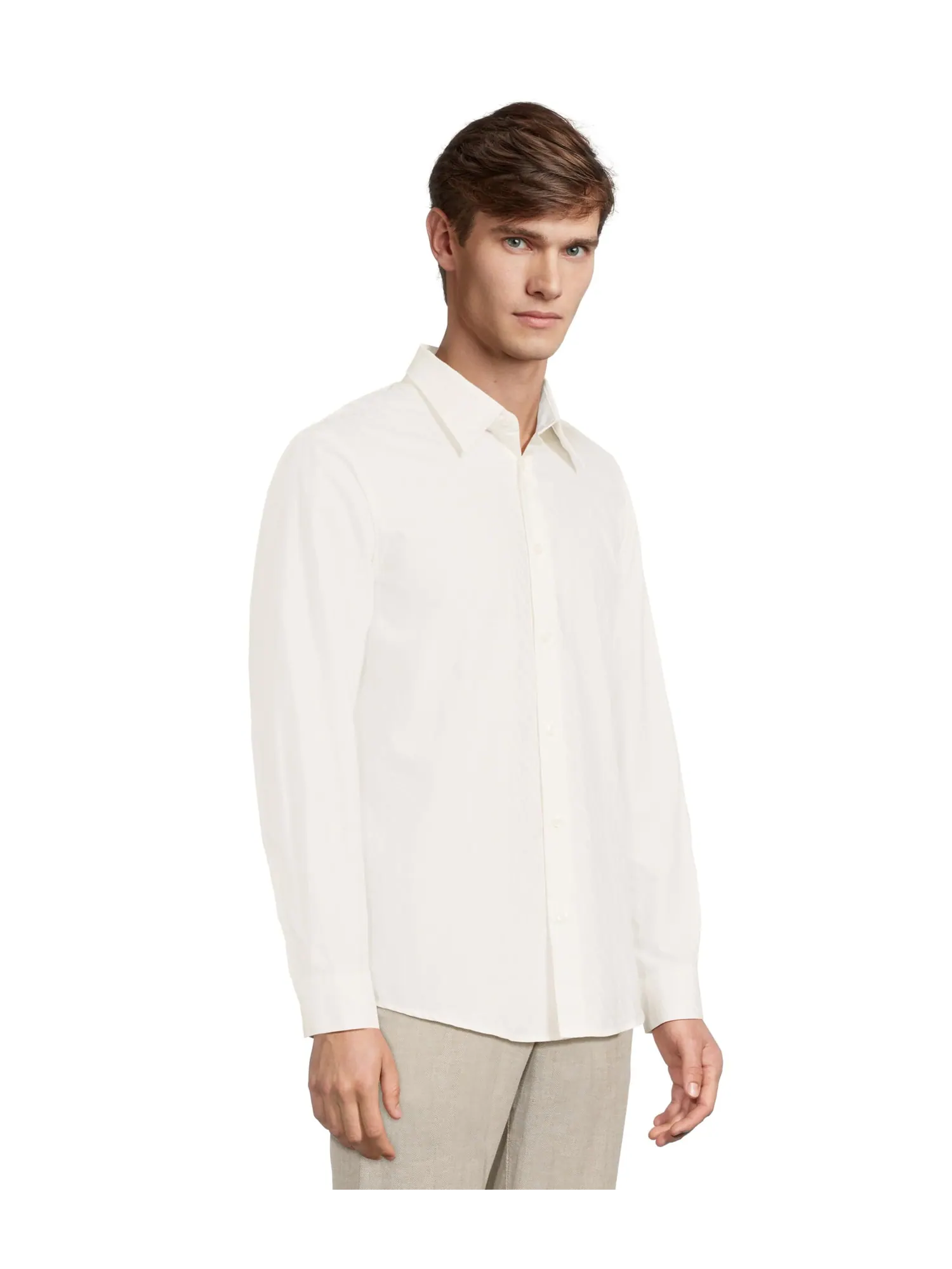 Топ Armani Exchange Cotton Jacquard Button Down — изображение 2 из 5, белый