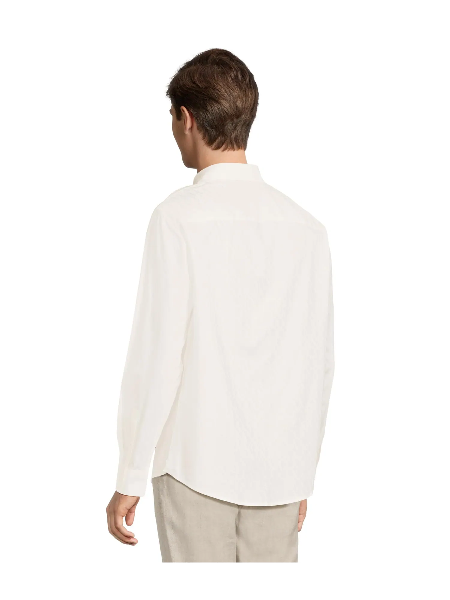 Топ Armani Exchange Cotton Jacquard Button Down — изображение 3 из 5, белый