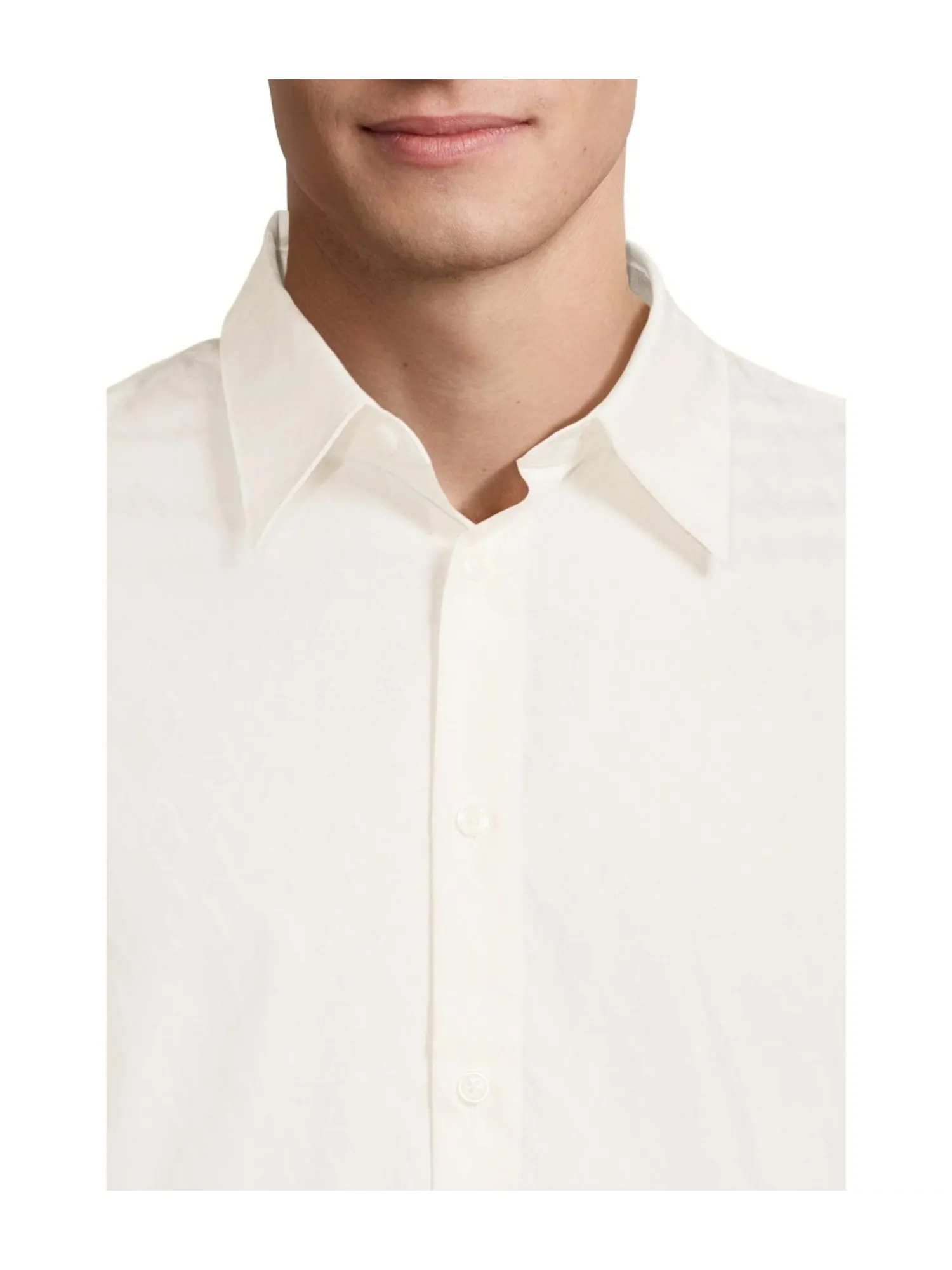 Топ Armani Exchange Cotton Jacquard Button Down — изображение 4 из 5, белый