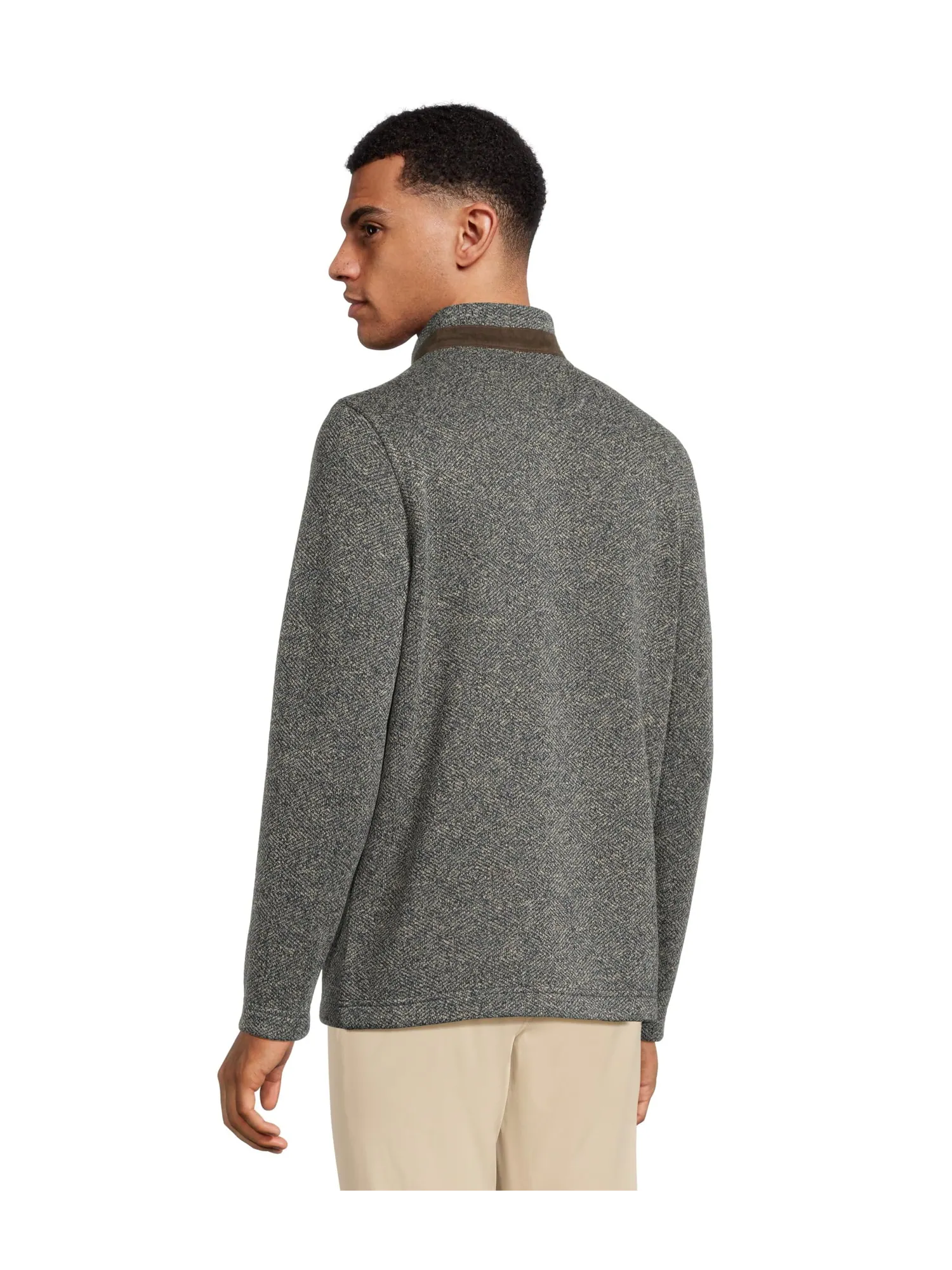 Свитер Johnston & Murphy Marled Quarter-zip — изображение 3 из 5, серый/темно-синий