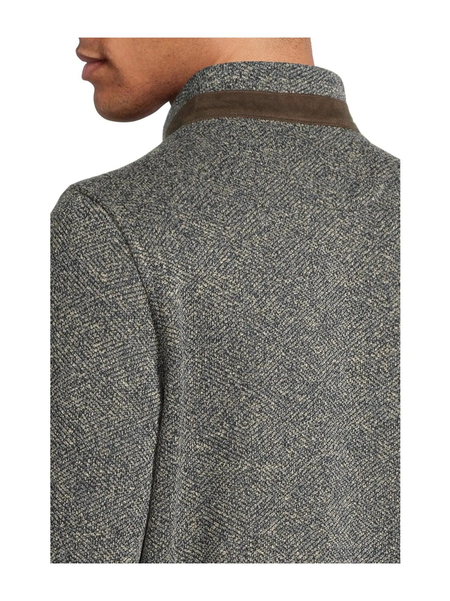 Свитер Johnston & Murphy Marled Quarter-zip — изображение 4 из 5, серый/темно-синий
