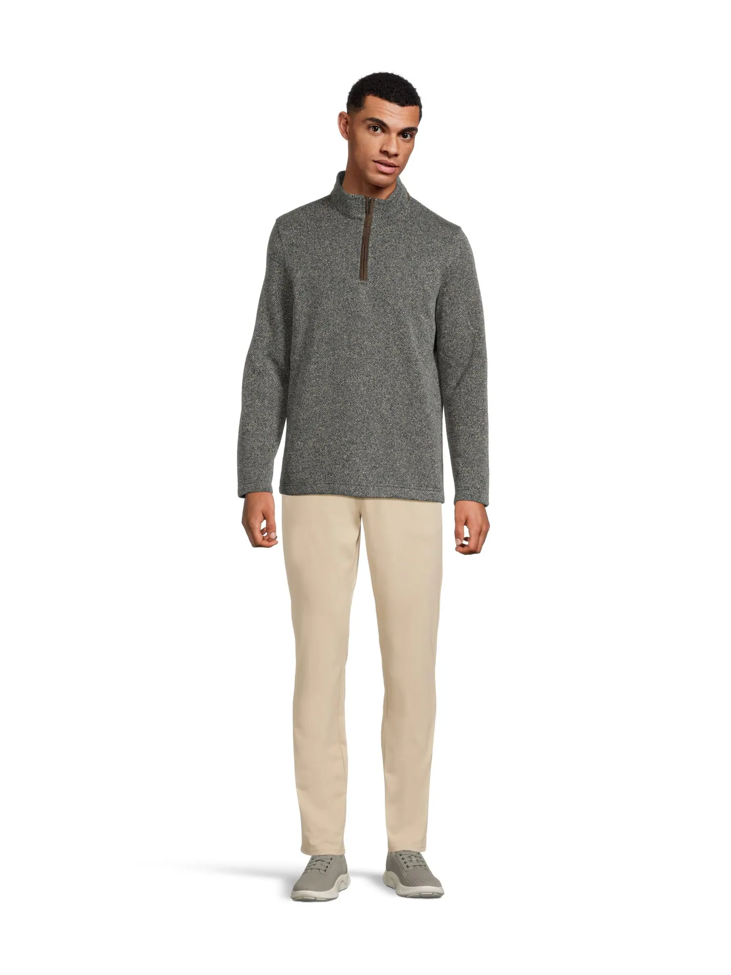 Свитер Johnston & Murphy Marled Quarter-zip — изображение 5 из 5, серый/темно-синий