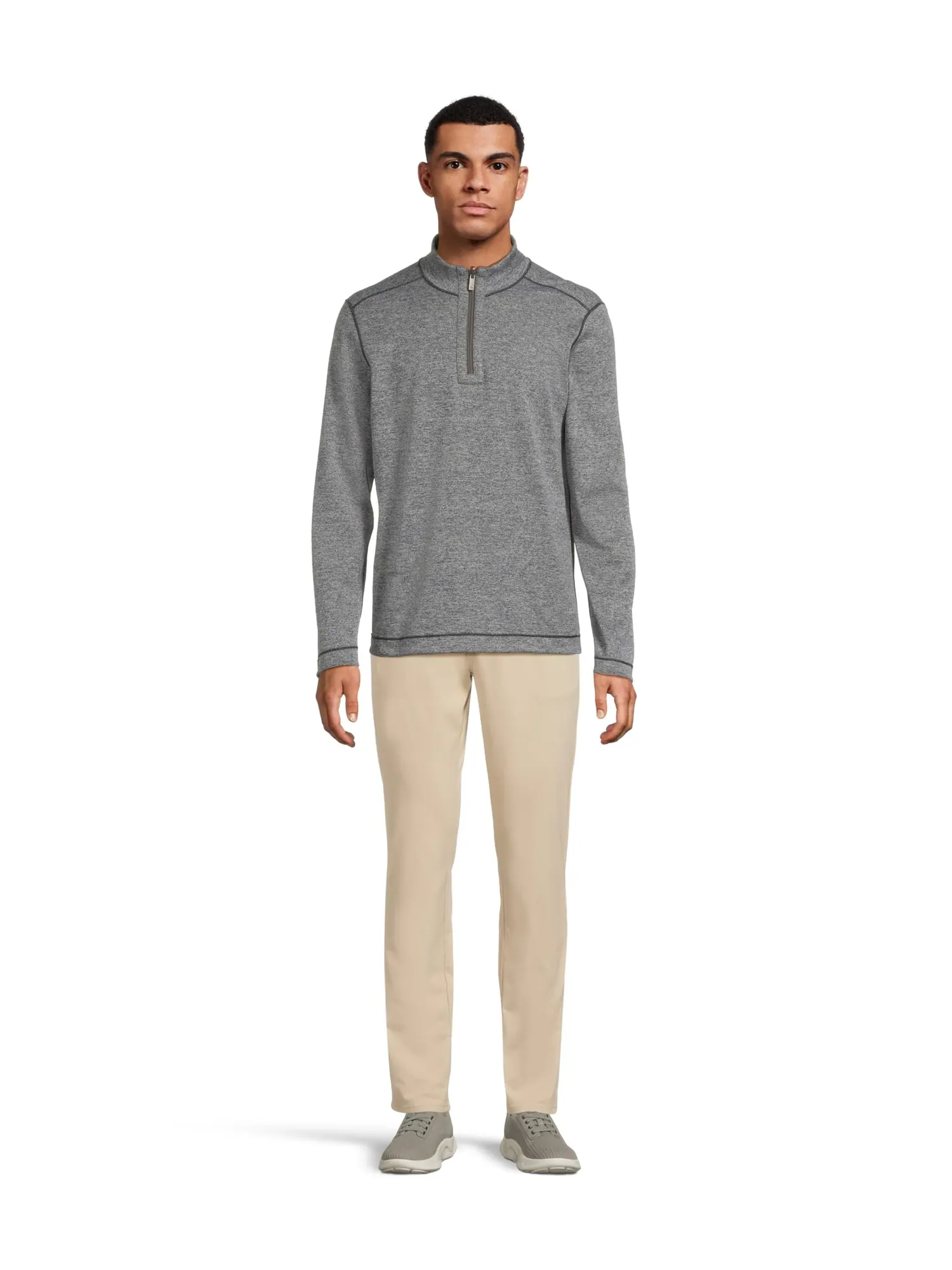 Свитер Johnston & Murphy Xc4 Performance Reversible Quarter-zip — изображение 5 из 5, оливковый/темно-синий