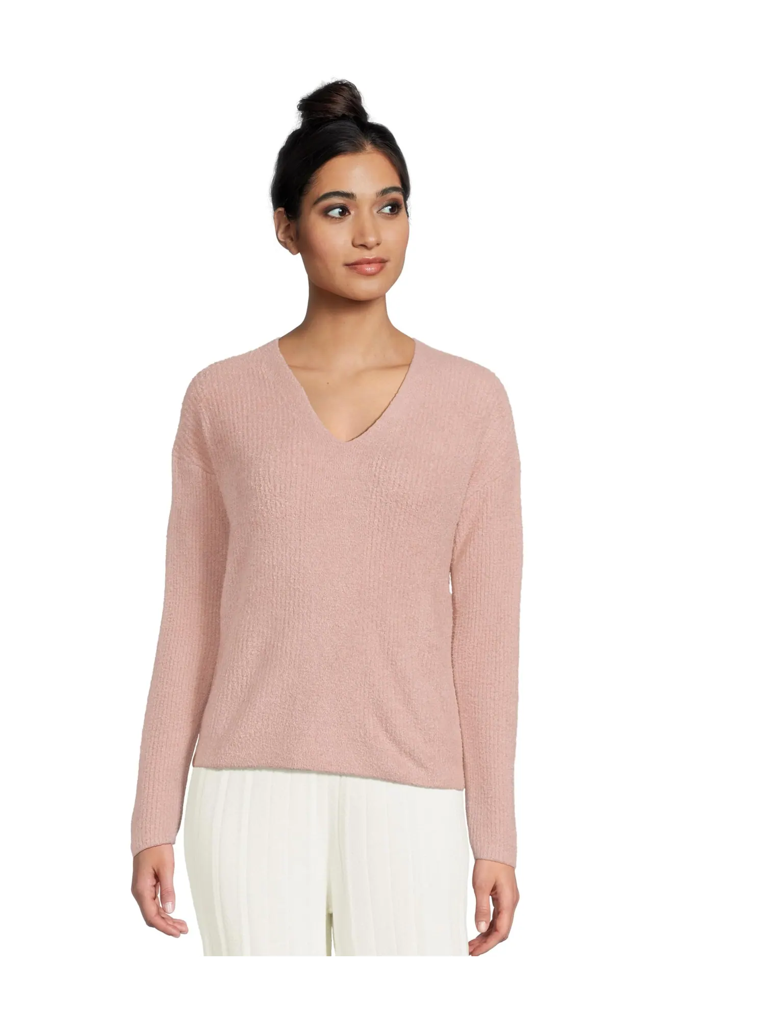 Свитер Barefoot Dreams Pullover With Back Tie — изображение 1 из 5, ягодный