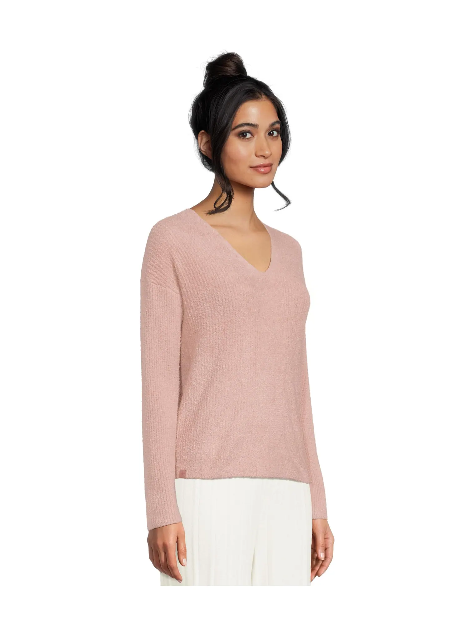 Свитер Barefoot Dreams Pullover With Back Tie — изображение 2 из 5, ягодный