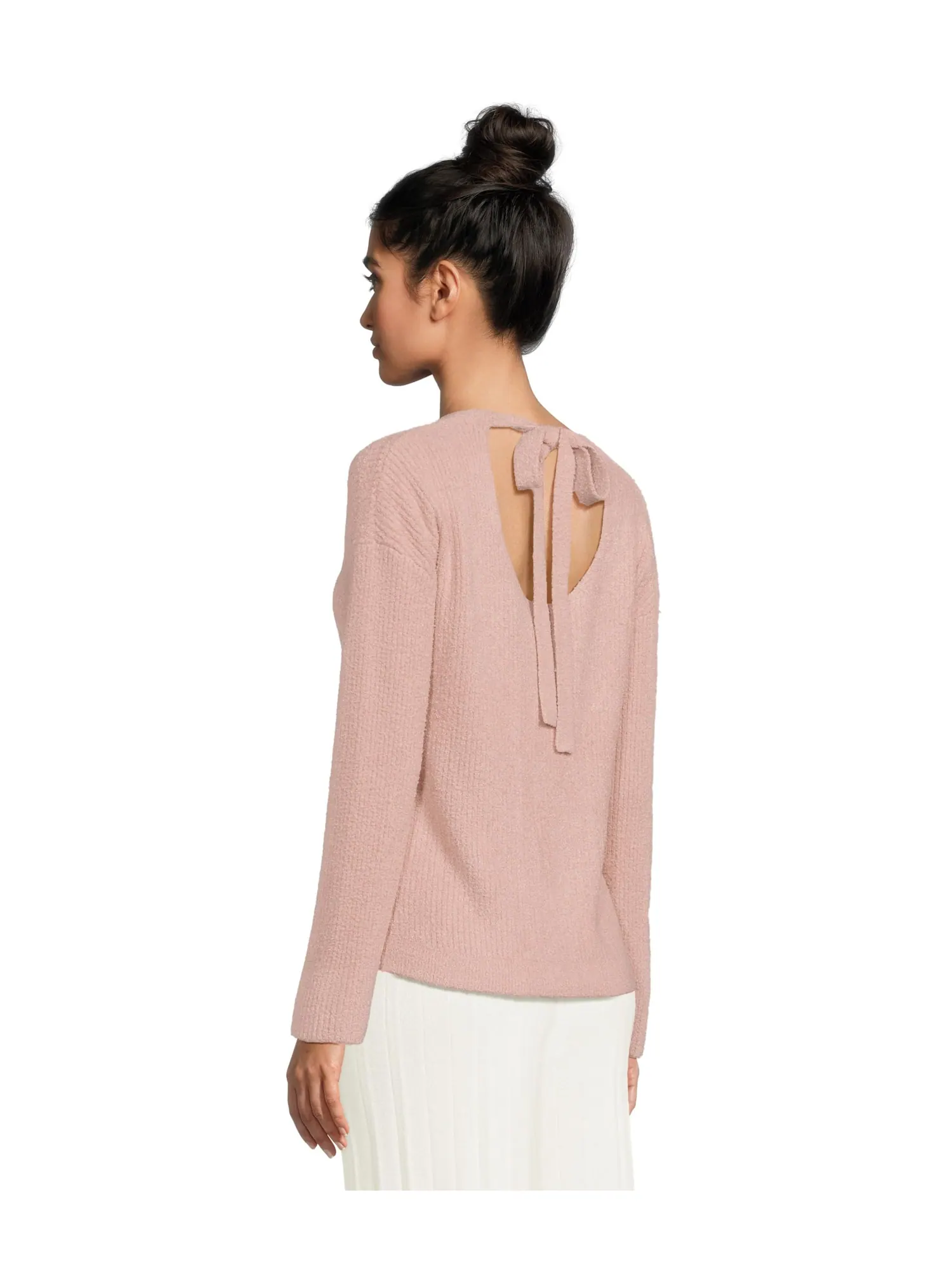 Свитер Barefoot Dreams Pullover With Back Tie — изображение 3 из 5, ягодный