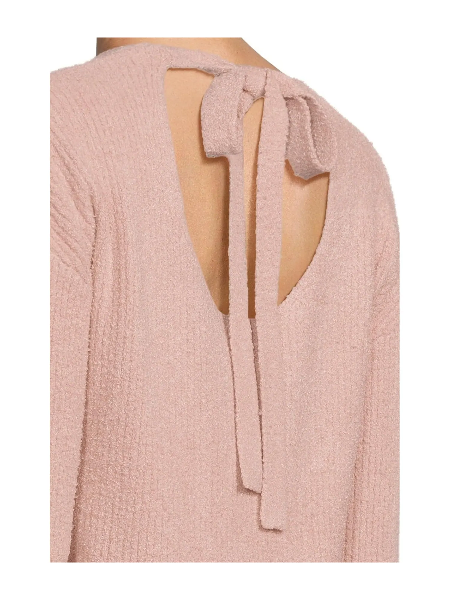 Свитер Barefoot Dreams Pullover With Back Tie — изображение 4 из 5, ягодный