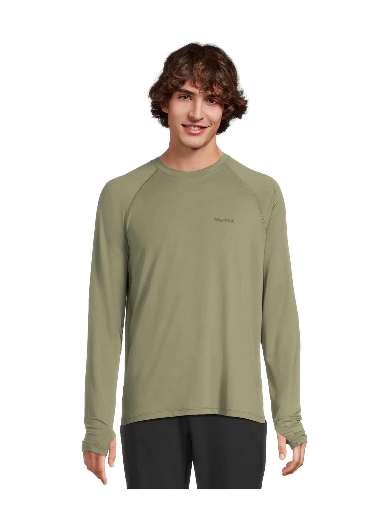 Лонгслив Marmot Windridge Long Sleeve — изображение 1 из 5, оливковый