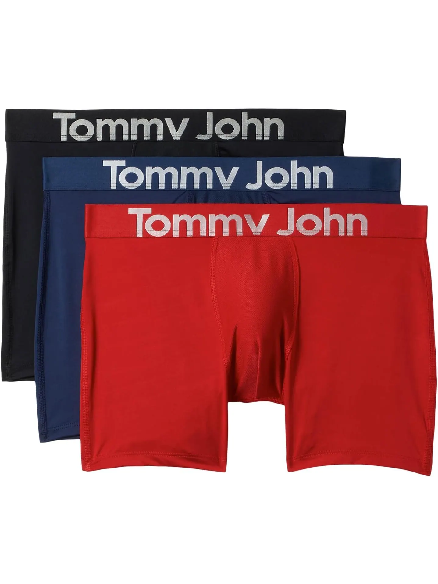 Боксеры Tommy John 360 Sport Micro 4" Boxer Brief 3-pack, цвет Black, Dress Blues — изображение 1 из 1