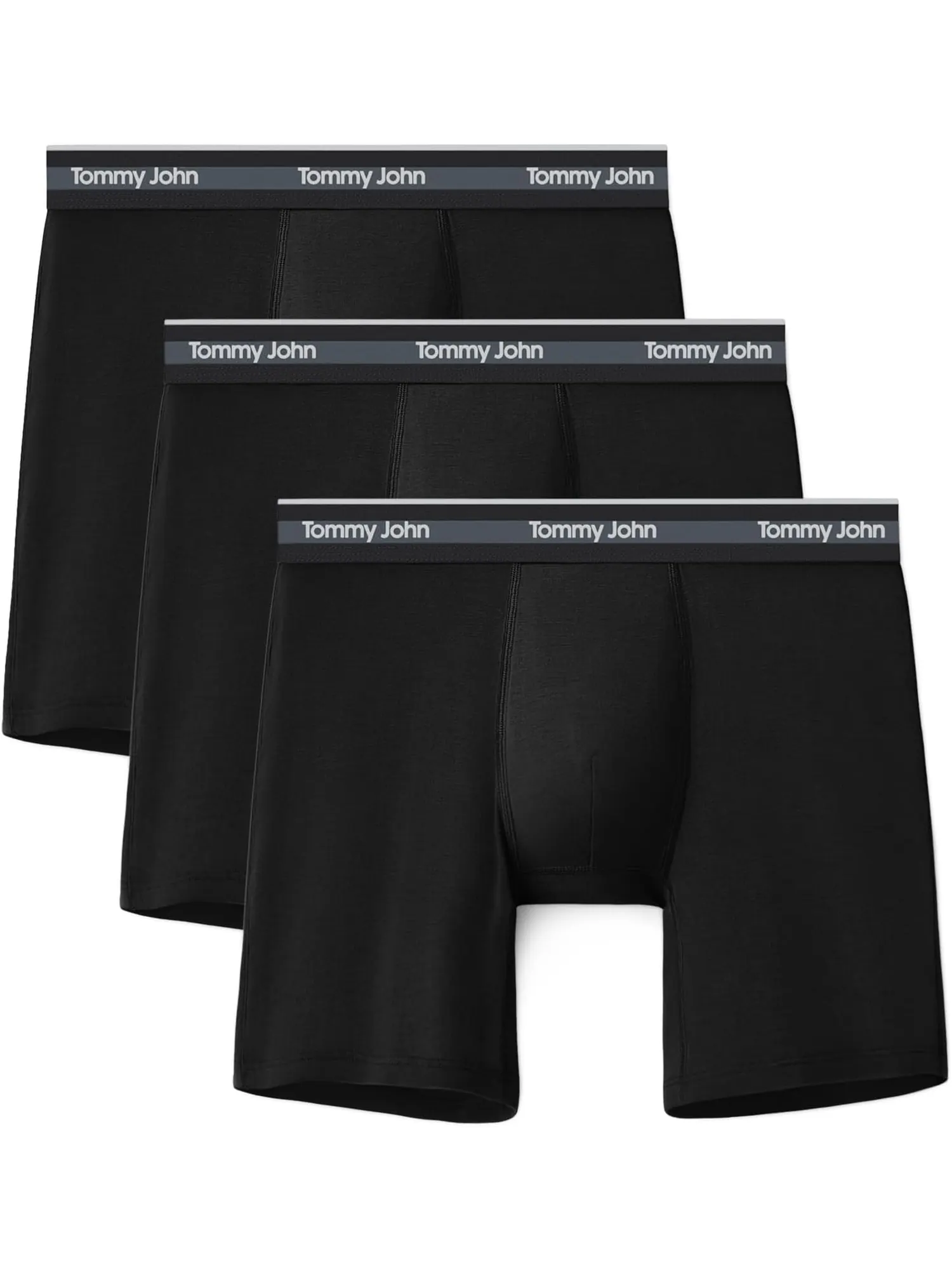 Боксеры Tommy John Comfort Micro 6" Boxer Brief 3-Pack — изображение 1 из 3, черный