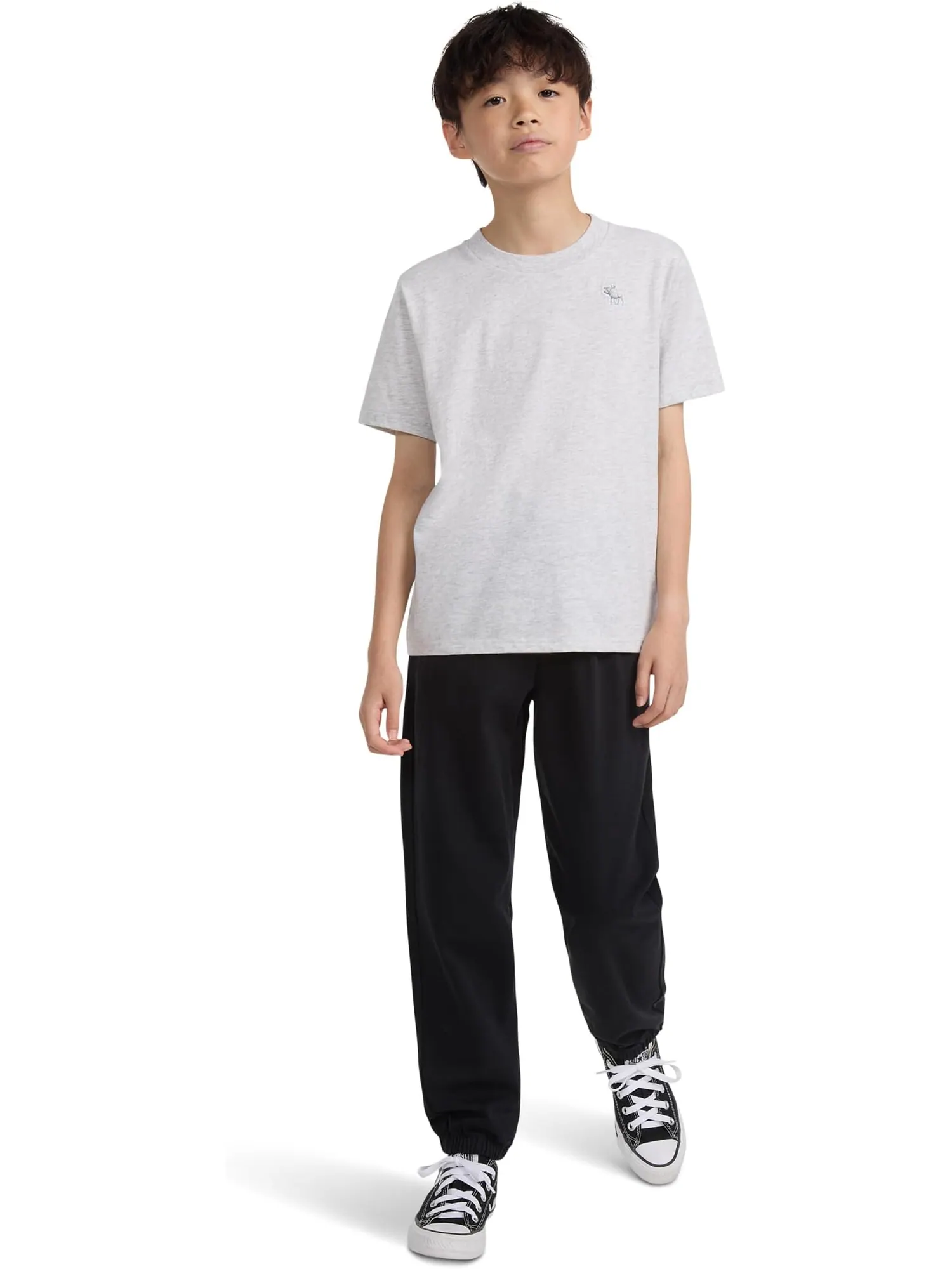 Узкие брюки-джоггеры из твила abercrombie kids — изображение 3 из 3, антрацит