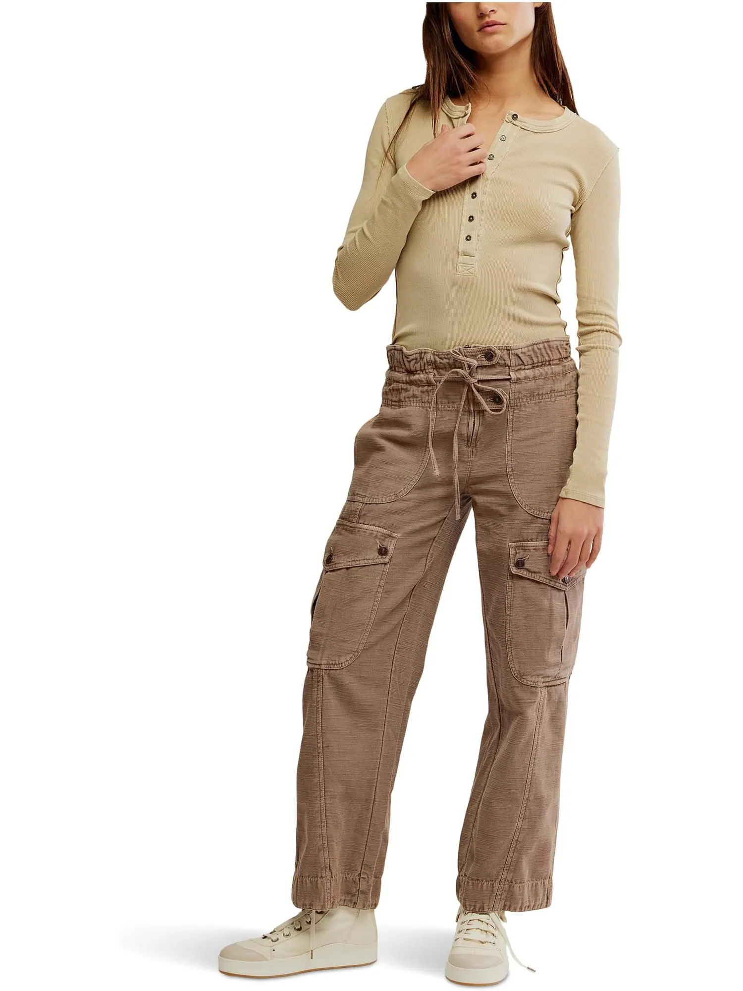 Брюки Free People Park Ave Pants — изображение 5 из 5, коричневый