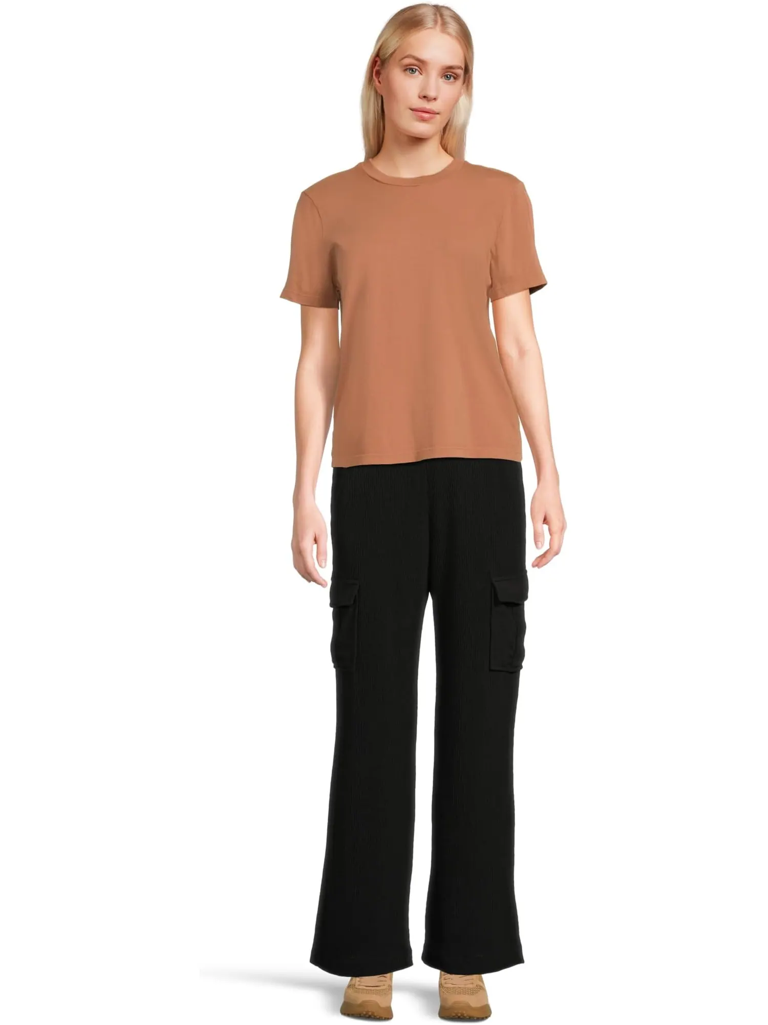 Брюки Michael Stars Avery Ribbed Cargo Pants — изображение 5 из 5, черный